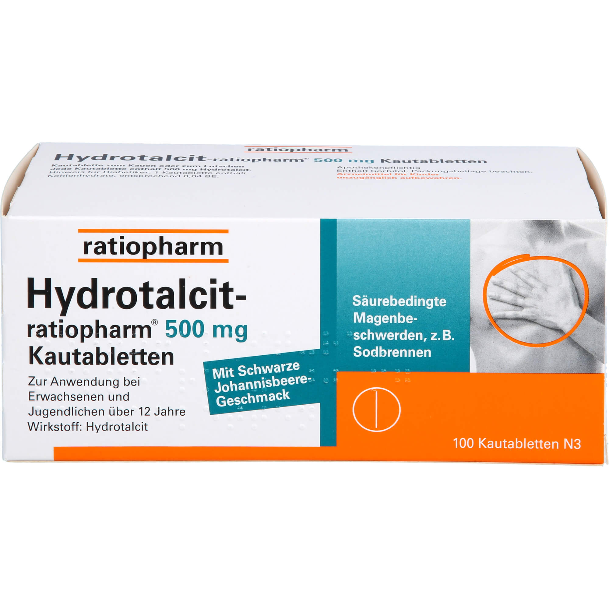 HYDROTALCIT-ratiopharm 500 mg Kautabletten